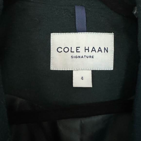 Cole Haan Signature Wool Blend Coat I Forest Green - Picture 9 of 9